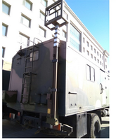 Tour de télécommunication mobile motorisée sans fil en alliage d'aluminium, antenne télescopique sur remorque, 10 m, best-seller