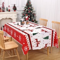 Nappe Jetable de Fête en PE Thème Père Noël pour Décoration de Table et Événements Festifs