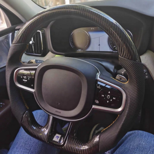 Volant en fibre de carbone forgé avec LED pour <span class=keywords><strong>Volvo</strong></span> <span class=keywords><strong>R</strong></span>-design XC40 XC60 XC70 XC90 <span class=keywords><strong>S60</strong></span> S60r S80 S90 V60 2019 <span class=keywords><strong>2020</strong></span> 2021 2022 2023 - Product Image 5