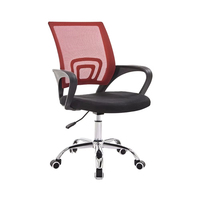 Median kursi komputer putar tengah belakang, kursi kantor jaring ergonomis harga rendah
