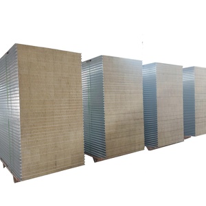 Chất lượng cao chống cháy Kim Loại Đá len Tấm bánh sandwich cho kho lợp và cách nhiệt tường trong các dự án kỹ thuật - Product Image 1