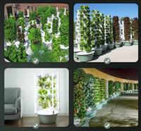 Tour de culture verticale hydroponique et aéroponique en ABS pour ananas, avec pompe à eau, pour la culture de légumes-feuilles et d'herbes aromatiques