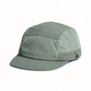 <b>Summer</b> Quick-drying Short Brim Baseball <b>Cap</b> Men's <b>Flat</b> Brim 5 Panel Outdoor Sports Breathable Color Blocking Baseball <b>Cap</b> - Product Image 1