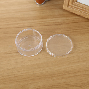 Transparent Round Plastic Jar With Screw Cap For Storage Home Use - Product Image 1