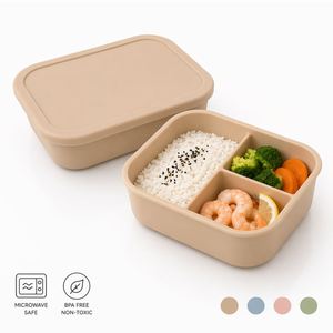 Contenedor Plegable para Preparación de Comidas, Lonchera Portátil de Silicona para Viajes y Campamentos, Caja de Almacenamiento de Alimentos Reutilizable Ecológica - Product Image 1