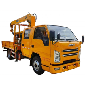 Grúa hidráulica telescópica de 2, 3.2 y 4 toneladas montada en <span class=keywords><strong>camión</strong></span> de carga JMC 4x2 de doble cabina - Product Image 1
