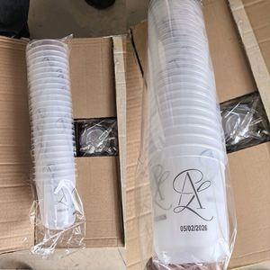 แก้วใสแบบฝ้าขนาด 500 มล. สำหรับงานเลี้ยงฉลองแต่งงาน เป็นมิตรกับสิ่งแวดล้อม ใช้ซ้ำได้ ของตกแต่งงานปาร์ตี้ แก้วพลาสติกแบบสั่งทำได้ ของชำร่วยงานแต่งงาน ของขวัญคริสต์มาส - Product Image 4