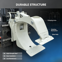 Pince à rouleaux en acier Q345 poli série LDSJ ZJ13H, rotation à 360°, verrouillage hydraulique bidirectionnel, capacité 1-2,5t pour chariots élévateurs