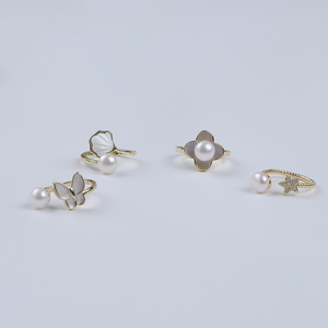 Anting & Cincin Mutiara Air Tawar 7-8mm - Perhiasan Multi-Gaya Langsung dari Produsen untuk Wanita, Anting Fashion - Product Image 4