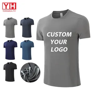 Custom Sports T Shirt For Men Exercise Fitness Clothing Athletic Running Shirt Workout Polyester Muscle Fit Compression Gym Top