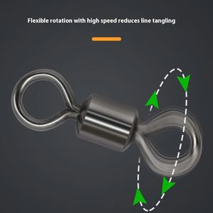 Conector de anillo en forma de ocho torreta americana eficaz, accesorios de pesca de tracción fuerte, broches giratorios esenciales para suministros de pescado - Product Image 6