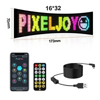 Panneau LED matriciel à pixels USB 5V flexible, adressable, RGB, pour affichage de motifs, graffitis, textes défilants, animations, pour voiture, boutique, avec application Bluetooth