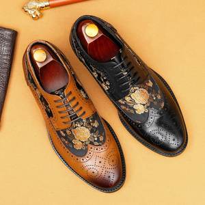 Chaussures habillées pour hommes en cuir véritable, chaussures de bureau, chaussures de costume pour hommes, chaussures élégantes en cuir formelles - Product Image 1