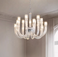 Lustre de luxe léger moderne Décoration intérieure Éclairage Lustre en verre de Murano