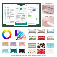 Ensemble de taies d'oreiller de luxe personnalisées en soie de mûrier 100% 22 Momme, double face, écologiques, lavables, avec fermeture éclair