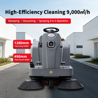 Mesin Penyapu Industri KDS-S4 dengan Tempat Sampah 80L, Tangki Air Besar, Lampu LED untuk Bengkel, Gudang, dan Tempat Parkir ODM OEM