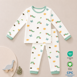 Pyjamas en bambou pour tout-petits, prix d'usine, vêtements de nuit pour bébé garçon, imprimé mignon de dessins animés, en provenance du Vietnam - Product Image 1