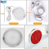 Ventes chaudes, éclairage LED RGB USB sous l'armoire, impression 3D, lumière de tablette avec télécommande, éclairage d'étagère pour kit de lampe LED Bambu Lab, coque de lampe 001