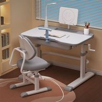 Bureau d'étude réglable en hauteur avec étagère intégrée pour enfants (garçons et filles) – Vente chaude – Directement du fournisseur d'usine
