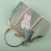 Sacs à main chinois vintage pour femmes, mode de luxe classique, faits à la main, chaînes de perles, bandoulière unique, sacs à main portables pour femmes 2022