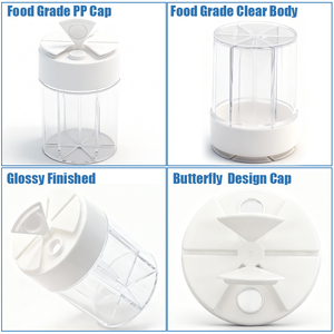 Contenitore Multi-Spezie 9oz 6 in 1, Dispenser Commerciale per Condimenti, Bottiglie in Plastica Antigoccia per Spezie - Product Image 3