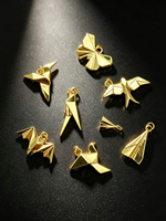 Fashion Gold Plated Instrument Shape Design with Zircon Pave Pendant Charms Brass Jewelry Finding