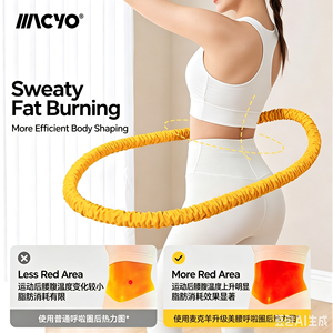 <span class=keywords><strong>HulaHoop</strong></span> de <span class=keywords><strong>Fitness</strong></span> con Peso y Resorte, Núcleo de Polipropileno, Absorción de Impactos, Sin Pellizcos, Silencioso, para Tonificar la Cintura en Casa - Product Image 1