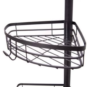 رف زاوية بدون حفر للاستحمام، رف تخزين جانبي للحمام، حامل أدوات للمرحاض - Product Image 5