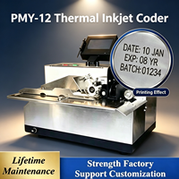 Codeur à jet d'encre thermique PMY-12, imprimante automatique électrique à jet continu pour la date d'expiration, le numéro de lot, l'impression sur papier et plastique