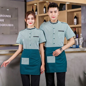 Polo Unisex con Ricamo per Caffetteria e Bar, Logo Personalizzato, Uniforme <span class=keywords><strong>da</strong></span> Lavoro per Camerieri, Magliette Polo per Personale di Ristorante - Product Image 3