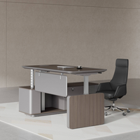 Bureau de direction moderne de luxe en bois massif avec rangement modulaire, couleurs personnalisables pour patron, manager, PDG, usage domestique, scolaire ou en appartement