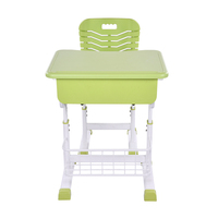 Bureau et chaise d'école modernes réglables en hauteur, en plastique, pour élèves du primaire