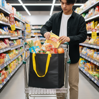 Günstige Bedruckte Wiederverwendbare Supermarkt-Einkaufstasche aus Vliesstoff AZO-Frei Cadmiumarm EU/USA-Standard
