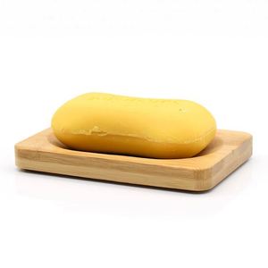Jabonera Rectangular de Bambú Natural al por Mayor con Drenaje Automático - Product Image 4