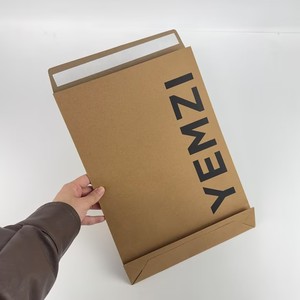 Enveloppes d'expédition en papier kraft personnalisées avec logo imprimé, 24x5x34cm, pour vêtements d'enfants, t-shirts, emballages de vêtements, sacs d'expédition - Product Image 1