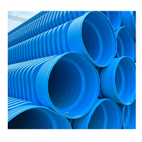 Tuyau de drainage en PE corrugé à double paroi HDPE SN4 SN8 SN16 18 pouces, tuyau de drainage en plastique HDPE, tuyaux en plastique, soufflets