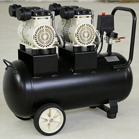 Compresseur d'air portable silencieux sans huile à piston refroidi par air 220V 8L/24L/50L 20kg avec garantie 1 an pour gonflage de pneus et pulvérisation