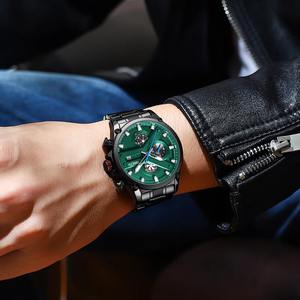 Drioshipping Luxury Men's Quartz Movement <b>Wristwatch</b> <b>Waterproof</b> Sport Chronograph Date Display Stainless Steel Alloy Business - Product Image 4