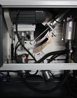 Scie à bras oscillant double tête CNC Ouxin OX-550 pour profilés aluminium et PVC, contrôle automatique PLC 45-90, 2.2KW*2, pour fenêtres