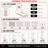 Chaussettes de Pilates pour hommes, en coton, avec design tricoté, antidérapantes, nouvelle collection East Jacquard, chaussettes personnalisées antidérapantes