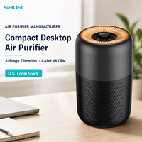 Mini purificateur d'air moderne à faible bruit pour la vente au détail, avec livraison rapide, certifié ETL EPA CE FCC