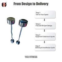 Mancuernas Mini Cromadas con Agarre Curvo, Cabezas Redondas de Metal, Estructura Duradera para Equipos de Gimnasio Profesional