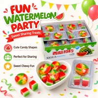 Bonbons gélifiés personnalisés en forme de pastèque, bonbons en gelée en forme de fruits, fabricant de confiseries OEM ODM sous marque privée