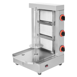 Machine verticale de Shawarma de gaz de Doner Kebab pour le gril d'équipement de service de restauration rapide avec le brûleur 4 - Product Image 3
