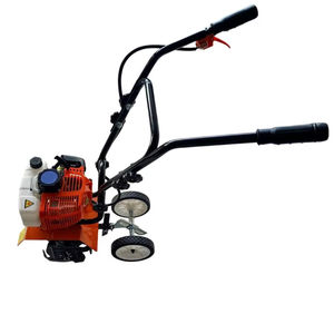 52cc Small Hand Push Garten fräse Mini Grubber mit Rädern | Orange Farbe - Product Image 4