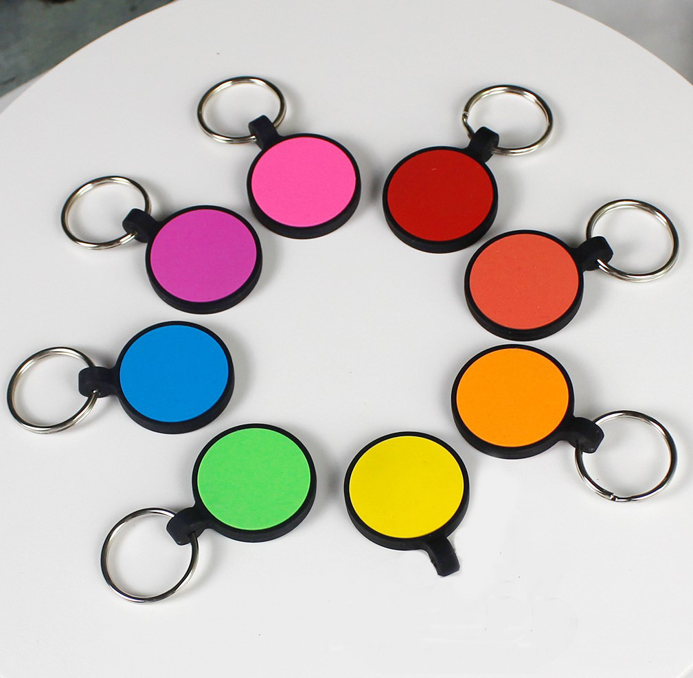 Custom Logo Silicone Pet Id Dog Tags Round Personalized Name Collar Engraved Tags Accessories Name Telephone Number Pet Tags