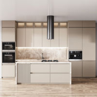 Cuisine Moderne Complète en Bois, Ensembles Complets de Meubles, Armoires en PVC de Qualité, Ensembles de Cuisine de Luxe Personnalisés
