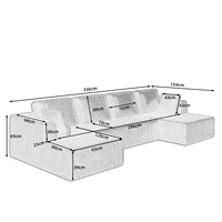 Canapé-lit moderne en tissu rayé, confort ergonomique, combinaison de matériaux, mousse compressée, fabrication de matières premières