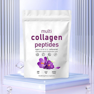Poudre de peptides de collagène facile à dissoudre, non OGM, sans saveur, poudre de protéines de collagène multiple avec vitamine C - Product Image 2