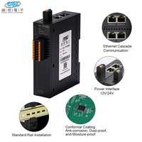 Módulo de Temperatura de 8 Canales con Termopar, Registrador de Datos, Ethernet Modbus TCP, Módulo IO para Riel DIN, en Stock